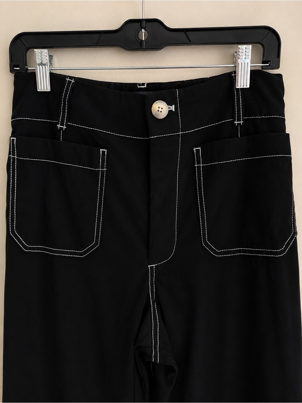 Maeve by Anthropologie The Colette Contrast Stitch Wide Leg Crop Pants  size 30 - Picture 9 of 10